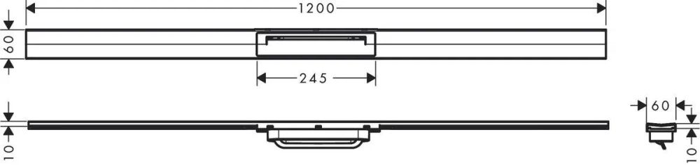 Решітка для трапа Hansgrohe RainDrain Flex золото 56047990