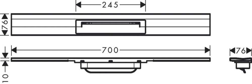 Решётка для трапа Hansgrohe RainDrain Flex хром 56050000