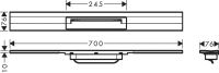 Решітка для трапа Hansgrohe RainDrain Flex сталь 56050800
