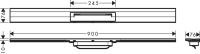 Решётка для трапа Hansgrohe RainDrain Flex черный матовый 56052670