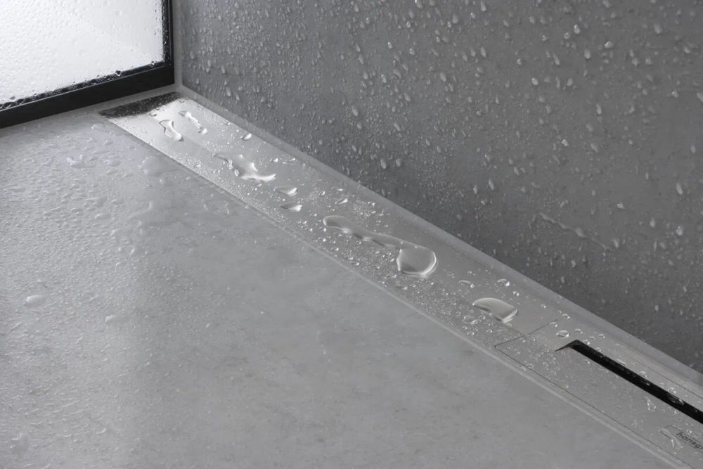 Решітка для трапа Hansgrohe RainDrain Flex чорний матовий хром 56054340