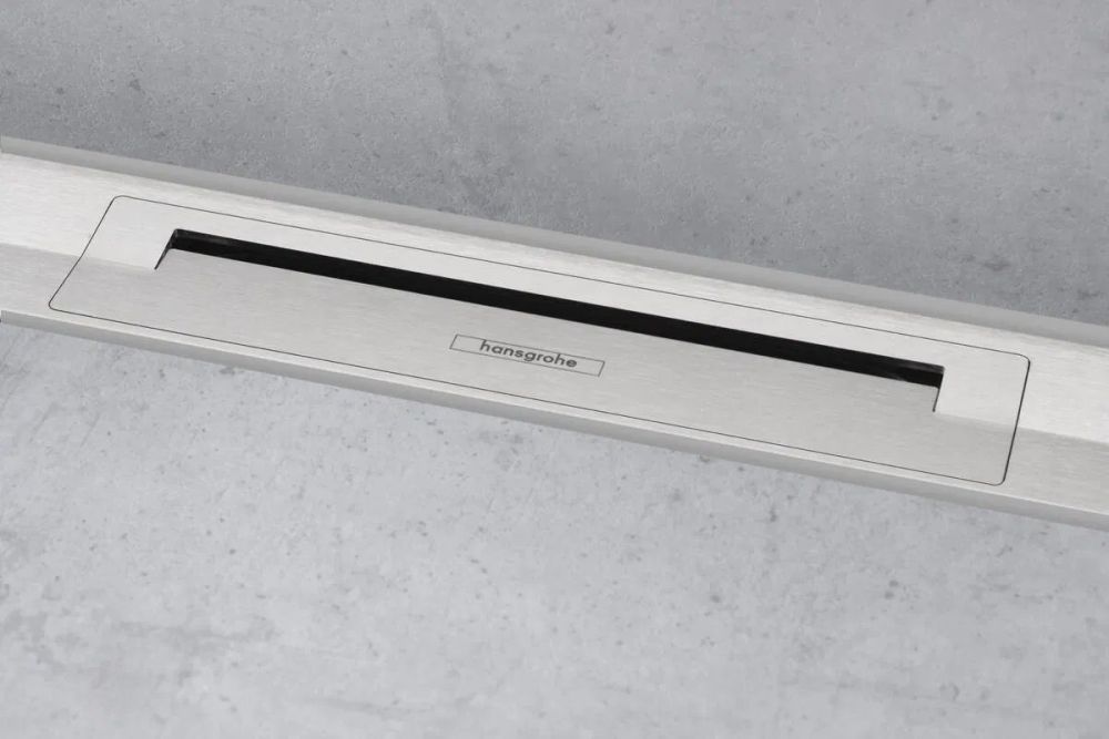 Решітка для трапа Hansgrohe RainDrain Flex чорний матовий хром 56054340