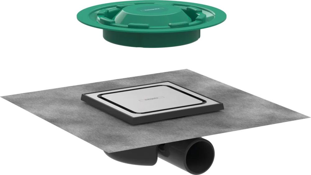 Трап для душу Hansgrohe RainDrain Spot сталь 56055800 з решіткою