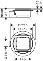 Трап для душу Hansgrohe RainDrain Spot сталь 56055800 з решіткою