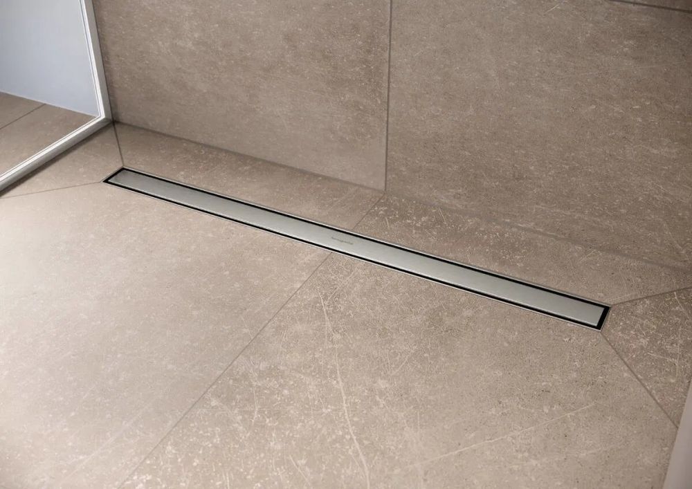 Водостічний жолоб з накладною панеллю Hansgrohe RainDrain Compact сталь 56162800