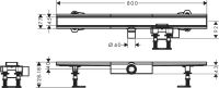 Водостічний жолоб з накладною панеллю Hansgrohe RainDrain Compact сталь 56166800