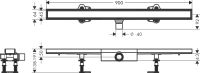 Водостічний жолоб з накладною панеллю Hansgrohe RainDrain Compact сталь 56169000