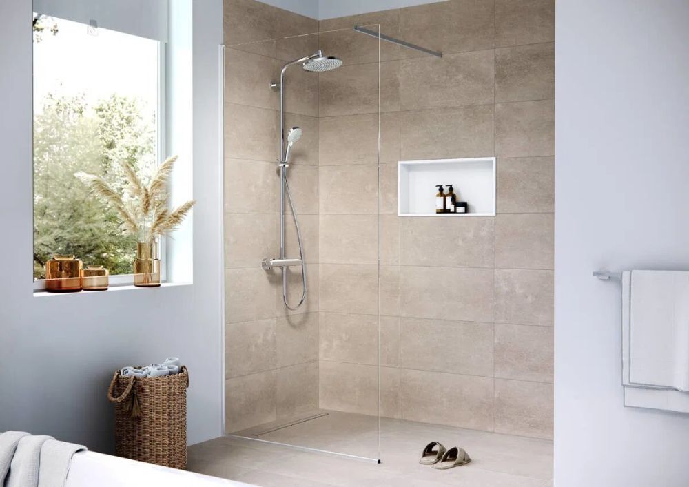 Водостічний жолоб з накладною панеллю Hansgrohe RainDrain Compact сталь 56175000