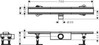 Водосточный желоб с накладной панелью Hansgrohe RainDrain Compact сталь 56176800