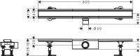 Водостічний жолоб з накладною панеллю Hansgrohe RainDrain Compact сталь 56178800
