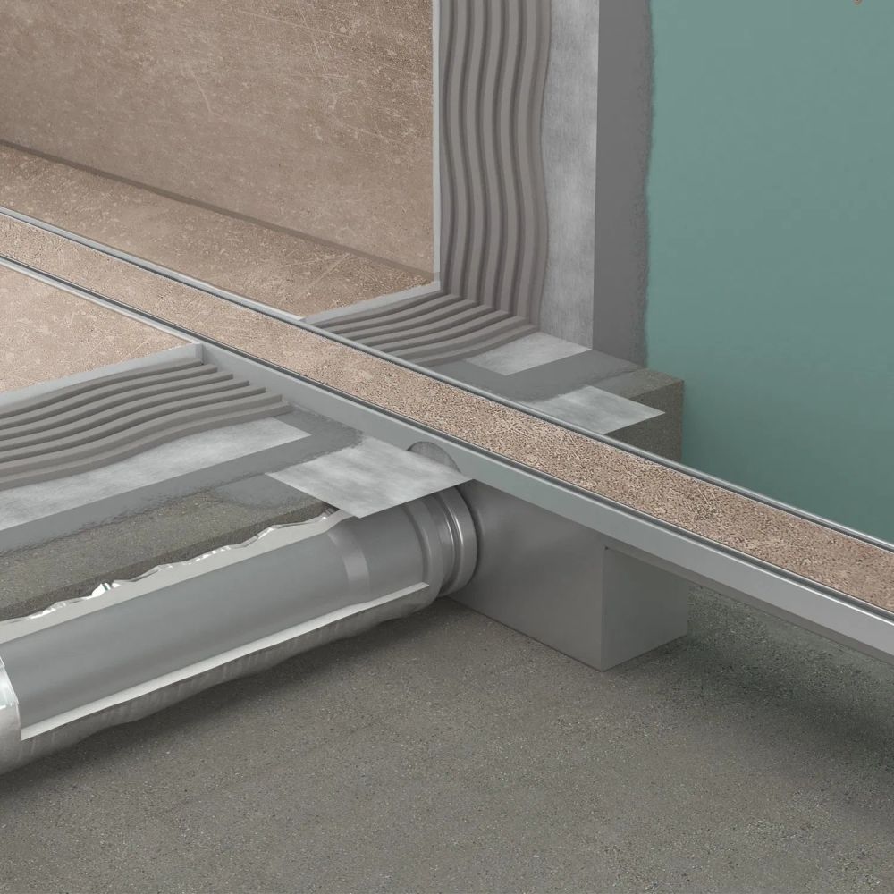 Водосточный желоб с накладной панелью Hansgrohe RainDrain Compact сталь 56183000