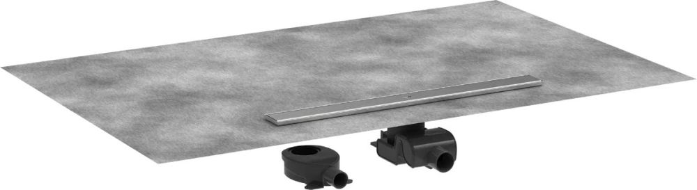 Водостічний жолоб з накладною панеллю Hansgrohe RainDrain Allround сталь 56186800
