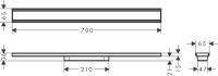 Решітка для трапа Hansgrohe RainDrain Original сталь 56197800