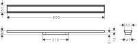 Решітка для трапа Hansgrohe RainDrain Original сталь 56198800