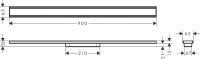 Решітка для трапа Hansgrohe RainDrain Original сталь 56199800