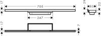 Решітка для трапа Hansgrohe RainDrain Minimalistic сталь 56219000