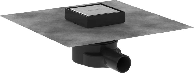 Трап для душу Hansgrohe RainDrain Point сталь 56247800 з решіткою