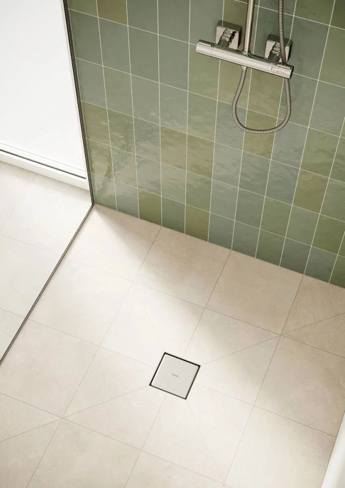 Трап для душу Hansgrohe RainDrain Point сталь 56247800 з решіткою