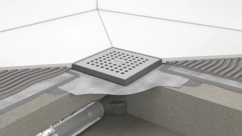 Трап для душу Hansgrohe RainDrain Point чорний матовий 56249670 з решіткою