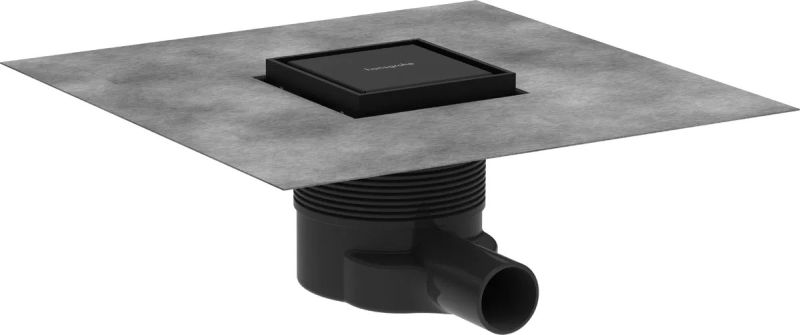 Трап для душу Hansgrohe RainDrain Brilliance чорний матовий 56250670 з решіткою