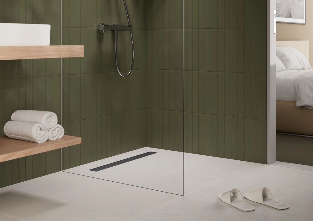 Водостічний жолоб з накладною панеллю Hansgrohe RainDrain Go сталь 56270800