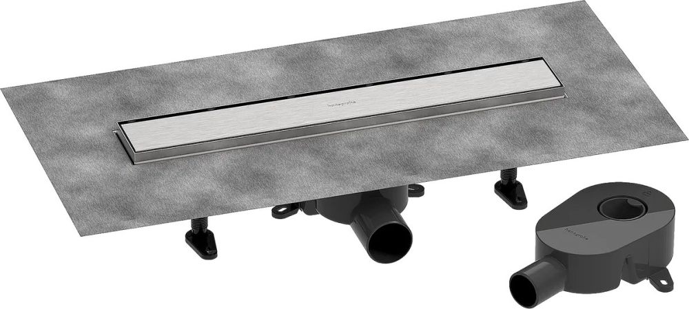 Водостічний жолоб з накладною панеллю Hansgrohe RainDrain Go сталь 56270800