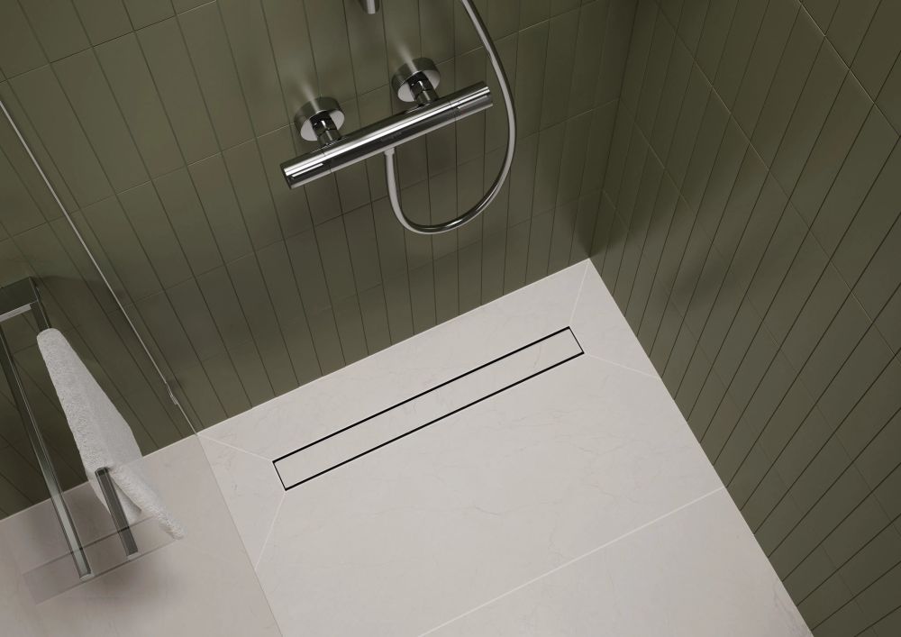 Водостічний жолоб з накладною панеллю Hansgrohe RainDrain Go сталь 56272800