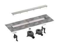 Водостічний жолоб з накладною панеллю Hansgrohe RainDrain Go сталь 56272800