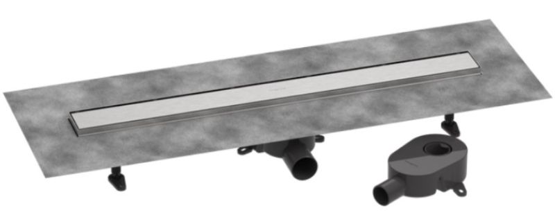 Водостічний жолоб з накладною панеллю Hansgrohe RainDrain Go сталь 56273800