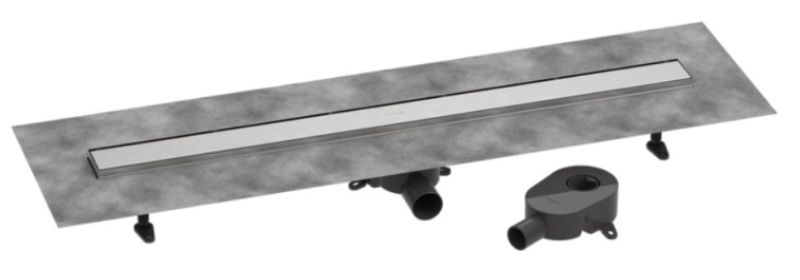 Водостічний жолоб з накладною панеллю Hansgrohe RainDrain Go сталь 56275800