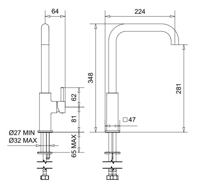 Смеситель для кухни Bugnatese K Line белый матовый KLIBI5782