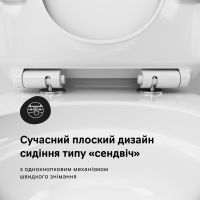  Унитаз напольный Am.Pm Like Aquaspin CLA8600SC с бачком и сиденьем Soft Close