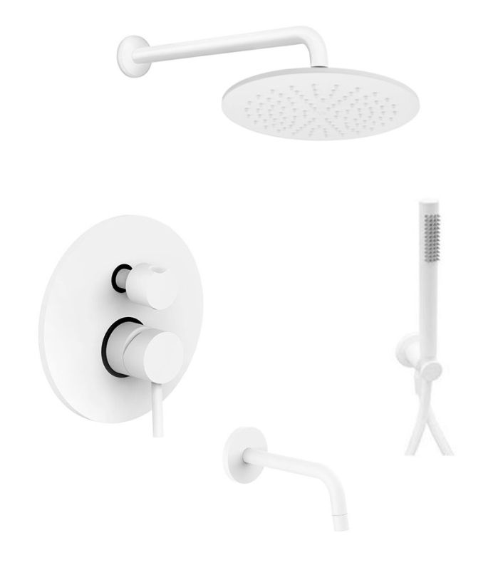 Душова система прихованого монтажу Paffoni Shower білий матовий KITLIG019BO225