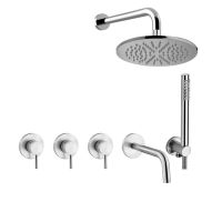 Душова система прихованого монтажу Paffoni Shower сталь KITLIG011ST/225