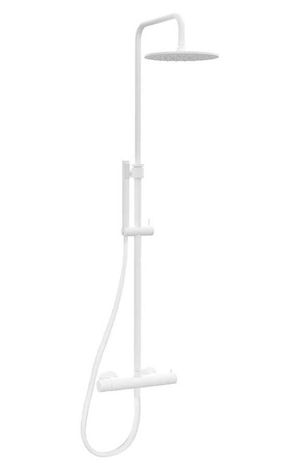 Душевая система с термостатом Paffoni Mini Birillo белый матовый ZCOL638LIQBO