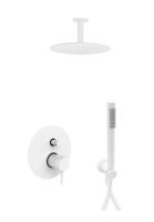 Душевая система скрытого монтажа Paffoni Shower матовый белый KITLIG015BO120