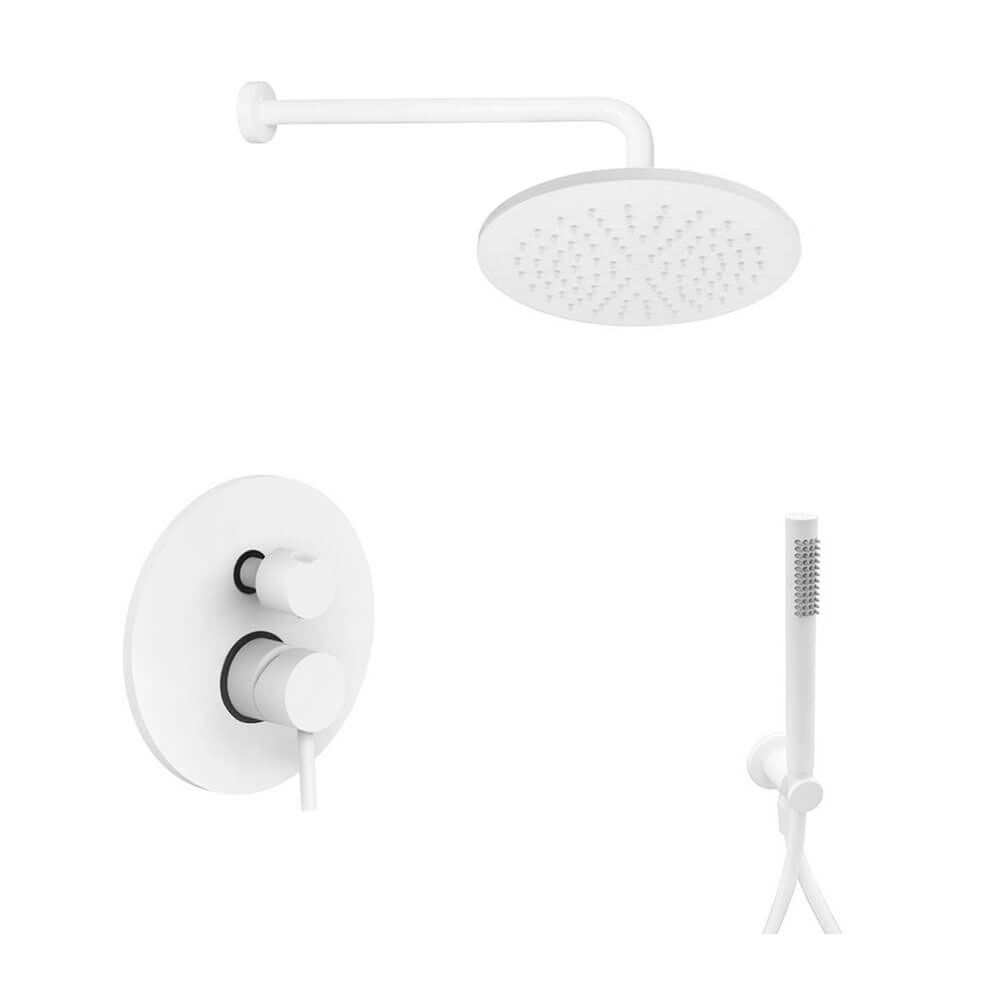 Душевая система скрытого монтажа Paffoni Shower белый матовый KITLIG018BO300