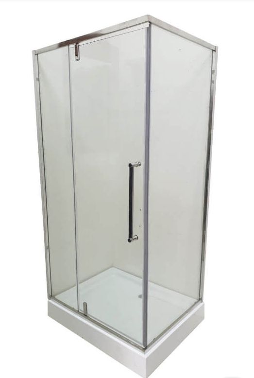 Душова кабіна Veronis 100x80 (Профіль - хром, скло - прозоре) KN-16-10 з піддоном