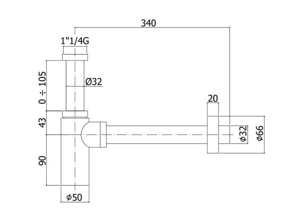 Сифон для раковин Paffoni Light хром ZACC240CR