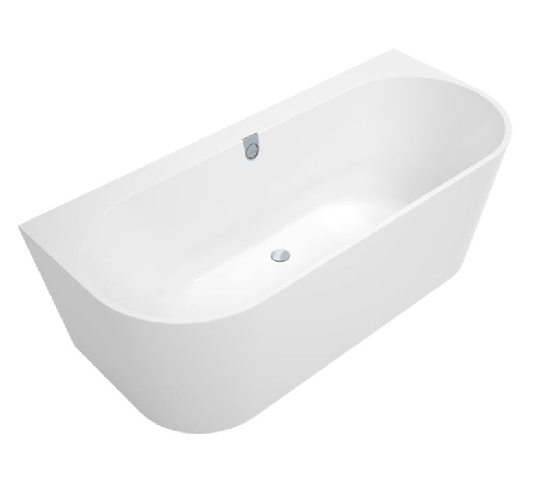 Ванна з матеріалу Quaryl® 180 х 80 см (білий alpin) Villeroy & Boch Oberon 2.0 UBQ180OBR9CD00V-01