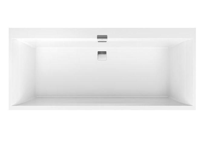 Ванна кварилова Villeroy & Boch Squaro Edge 170x75  BQ170SQE2DV-01 з ніжками і сифоном
