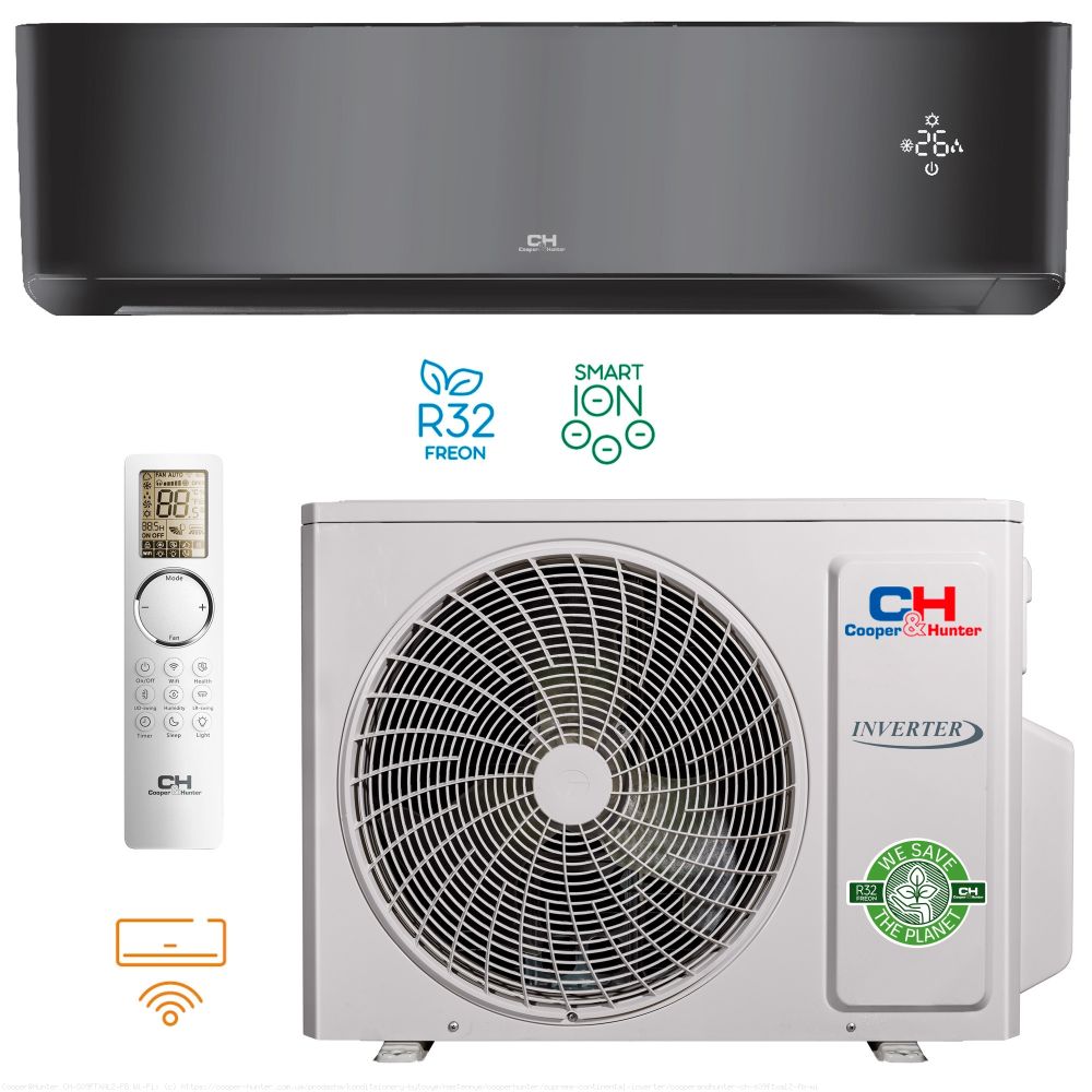 Кондиціонер тепловий насос Cooper&Hunter Supreme Continental 50м² CH-S18FTXAL2-FB