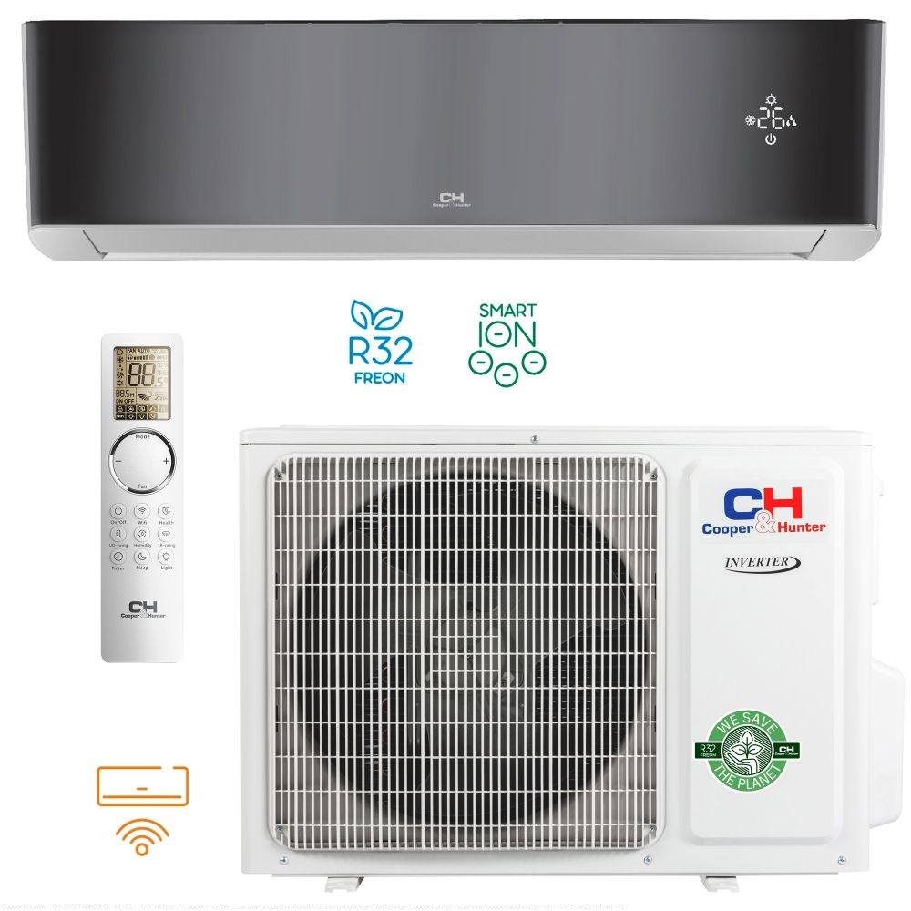 Кондиционер тепловой насос Cooper&Hunter Supreme 75м² CH-S24FTXAM2S-BL