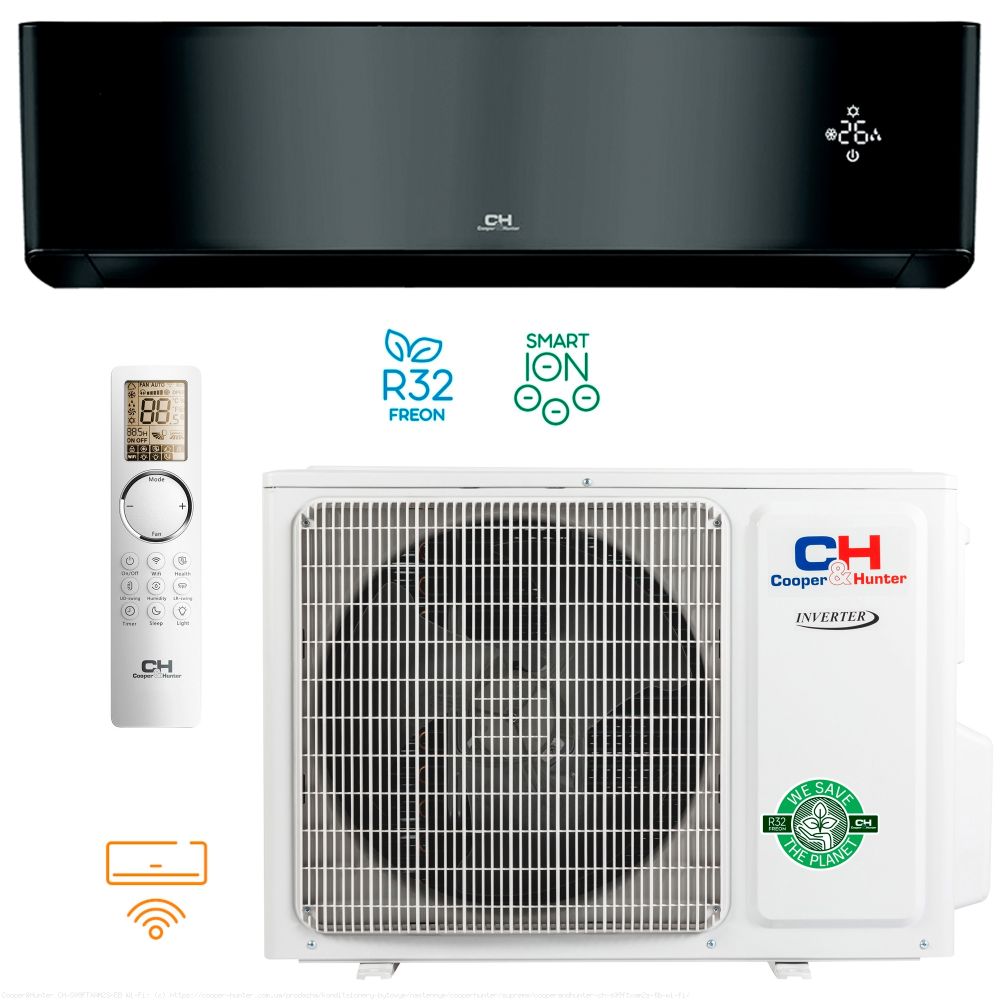 Кондиціонер тепловий насос Cooper&Hunter Supreme 35м² CH-S12FTXAM2S-FB