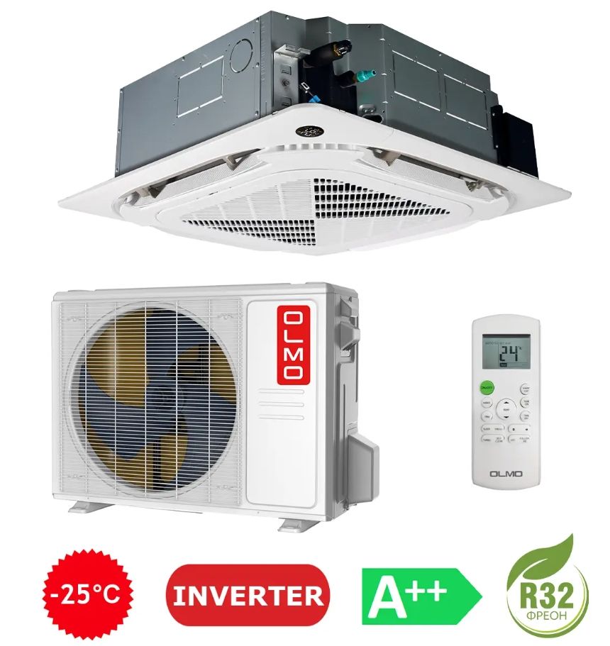 Касетний кондиціонер Olmo Inverter R32 70м² OSH-IT24HRK4/OSH-IOU24HRK4+IN-NP