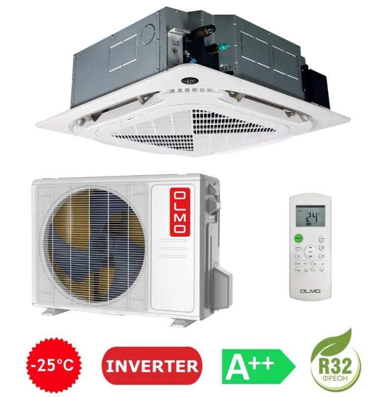 Касетний кондиціонер Olmo Inverter R32 160м² OSH-IT60HRK4/OSH-IOU60HFK4+IN-NP