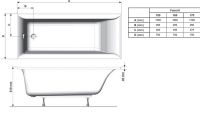 Ванна акрилова Ravak Favorit 150x70 XC00100121