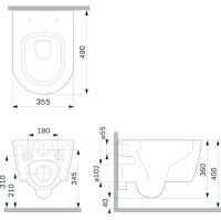 Унітаз підвісний Am.Pm Func AquaSpin CFA1902SC із сидінням Soft Close