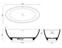 Ванна зі штучного каменю Catalano 165x80 білий матовий 7239010021