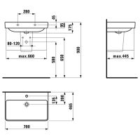 Підвісна раковина Laufen Pro S 70 см H8109670001041